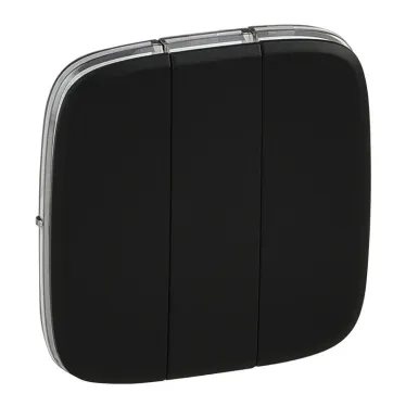 Valena ALLURE Лицевая панель для выключателя трехклавишного Антрацит