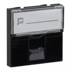 Розетка модульная компьютерная RJ-45 45х45мм черная