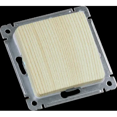 MASTER Переключатель одноклавишный скрытой установки, в рамку, сосна