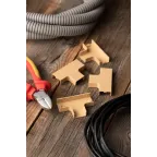 Угол T-образный (20х10) (4 шт) Plast PROxima под светлое дерево