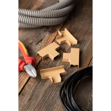 Угол T-образный (20х10) (4 шт) Plast PROxima под светлое дерево