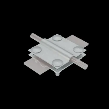 Соединитель крестообразный для прутка D 5-12 мм и полосы до 30 мм с 2 пластинами