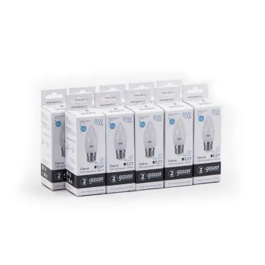 Лампа светодиодная LED 8 Вт 540 лм 4100К свеча нейтральный E27 AC 220В Elementary Gauss