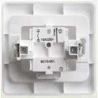 ЭТЮД Выключатель одноклавишный скрытый белый сх.1