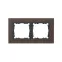 Рамка на 2 поста, S82N, свинец - графит (металл им.)