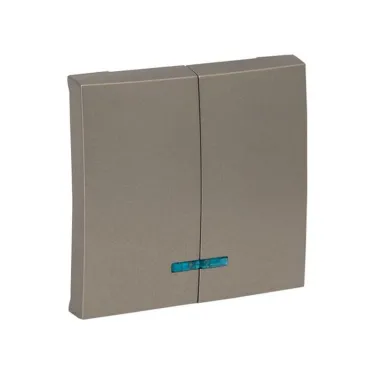 Валенсия лицевая панель выключателя 2-кл. с индикатором 10А кашемир