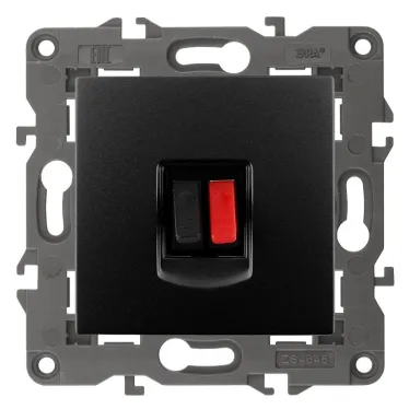 Розетка аудио, Эра Elegance, антрацит, 14-3111-05