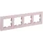 BRITE Рамка 4 поста РУ-4-2-Бр стекло розовый матовый IEK