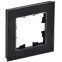 BRITE Рамка 1 пост РУ-1-2-БрЧ стекло черный