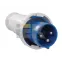 Вилка 033 2Р+РЕ 63А 220В IP54