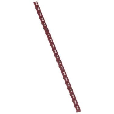 Маркер для кабеля цифра (2) белая/красная Duplix 800шт