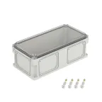 Корпус IP66/IP67, 400х200х146 мм, без МП, с фланцами, прозрачная крышка H- 21 мм