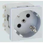 Connect Розетка с заземлением 16А 250В 45х45мм безвинтовые клеммы SC алюминий