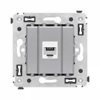 Avanti Телефонная розетка RJ-12 без шторки в стену одинарная, Закаленная сталь