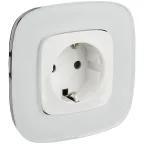 Valena ALLURE Рамка 1 пост Белое стекло универсальная