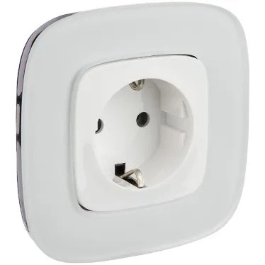 Valena ALLURE Рамка 1 пост Белое стекло универсальная