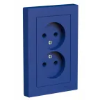 ATLASDESIGN РОЗЕТКА двойная без заземления,16А, в сборе, АКВАМАРИН