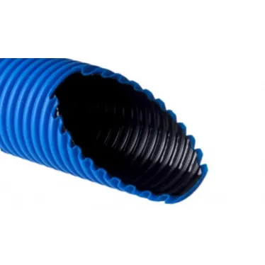 Труба гибкая двустенная ПНД/ПВД 90мм синяя