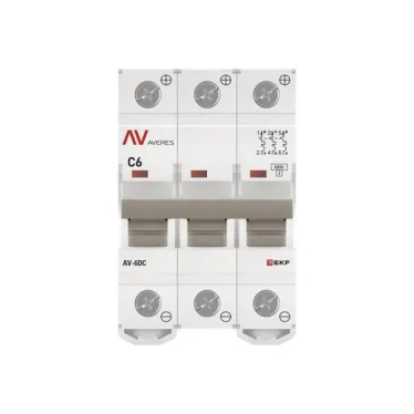 Выключатель автоматический AV-6 DC 3P 6A (C) 6kA AVERES