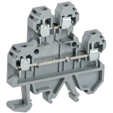 Клемма винтовая КВИ-4-2L двухуровневая 4мм2 серая