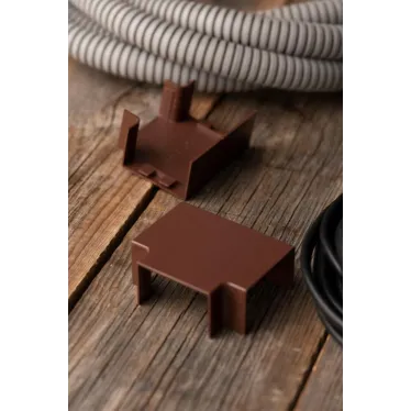 Угол T-образный (40х25) (4 шт) Plast под темное дерево