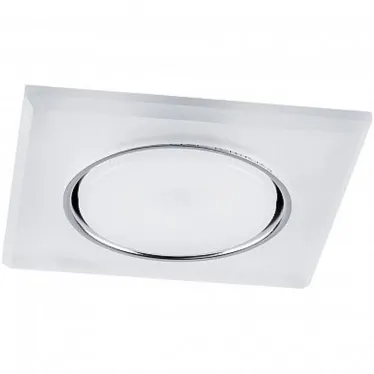 Светильник ДВО-15w GX53 без лампы со светодиодной подсветкой 4000К квадратный белый матовый