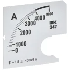 Шкала сменная для амперметра Э47 4000/5А класс точности 1,5 72х72мм