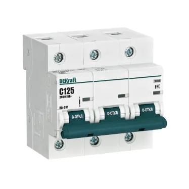 Выключатель автоматический трехполюсный 125А C ВА-201 10кА