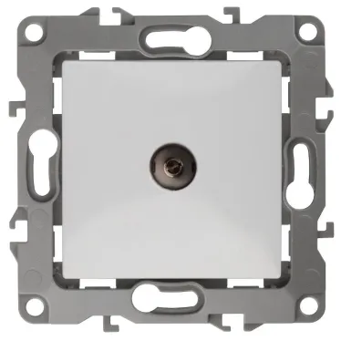 Розетка TV проходная, Эра12, белый, 12-3102-01