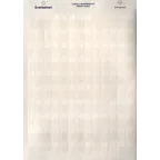 Самоламинирующаяся маркировка для проводов и кабелей 3-4мм. Полиэстер. Белая (130 шт. на пластине, упак. по 10 листов)