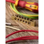 Шина PEN ноль-земля 6х9мм 6 отверстий латунь крепеж по краям PROxima