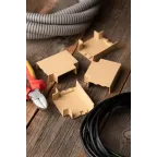 Угол T-образный (40х16) (4 шт) Plast PROxima под светлое дерево