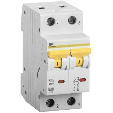 Выключатель автоматический ВА47-60M 2Р 63А 6кА B
