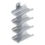 Кронштейн тоннельный на рейке 400 мм 4 полки