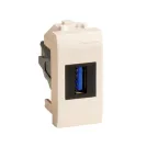 Розетка USB 3.0 Brava слоновая кость 1 модуль