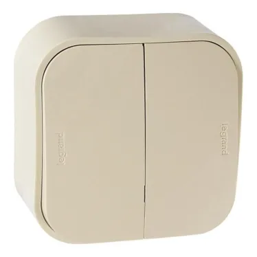 Переключатель 2 направления 2 клавиши слоновая кость