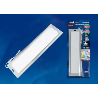 Панель линейная светодиодная ультркая, с бесконтактным выключателем, диммер, пульт ду. 460х120х11мм. 260Лм. Серебристый