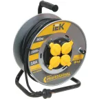 Удлинитель силовой 4 розетки шнур 40м КГ 3x2.5 УК40 с термозащитой IP44