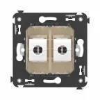 Avanti Компьютерная розетка RJ-45 без шторки в стену, кат.6 двойная, Ванильная дымка