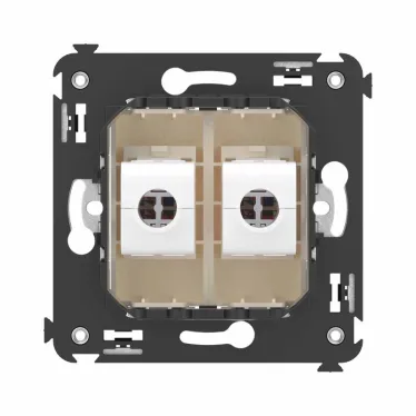 Avanti Компьютерная розетка RJ-45 без шторки в стену, кат.6 двойная, Ванильная дымка