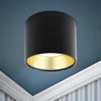 Подсветка Накладной под лампу Gx53, алюминий, цвет черный+золото OL8 GX53 BK/GD лампа с цоколем GX53 ( в комплект не входит)