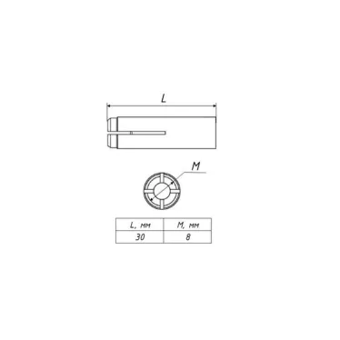 Анкер стальной забивной М8
