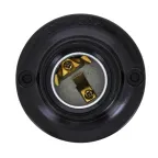 Патрон карболитовый потолочный Е27 черный прямой PROxima