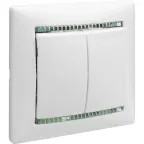 VALENA Выключатель двухклавишный в рамку белый