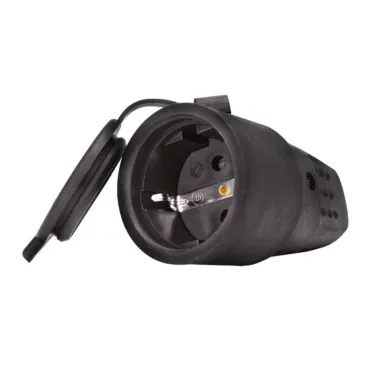 ОМЕГА Розетка переносная каучук 16А 2Р+E IР44