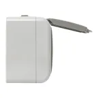 Розетка 2-местная Мурманск 16А с заземлением с крышкой IP54 серый с защитными шторками