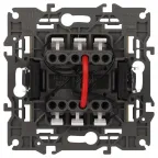 Выключатель двойной с подсветкой, 10АХ-250В, Эра Elegance, сл.кость,14-1105-02