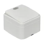 Выключатель Минск 1-клавишный ОП 10А с индикатором белый