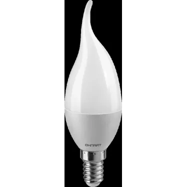 Лампа светодиодная LED 6вт E14 белый матовая свеча на ветру