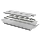 Дверь перфорированная двустворчатая для шкафа LINEA N 28U 600мм серая